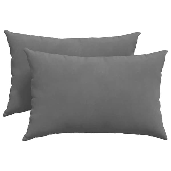 vidaXL Soffkuddar 2 st Mörkgrå 60 x 40 cm tyg