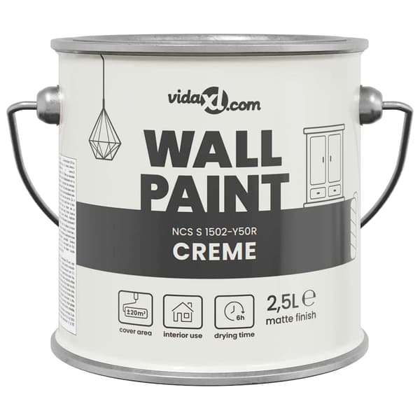 vidaXL Väggfärg Brun 2,5 L Väggprint