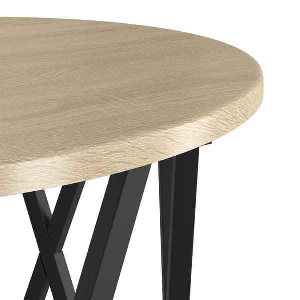 vidaXL Nesting Sidebord 3 pcs Sonoma eik Konstruksjonsvirke og stål