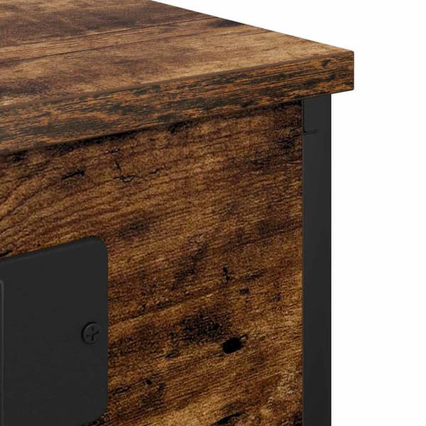 vidaXL Nattbordskap 2 pcs Røkt eik 41 x 31 x 76 cm Konstruert tre