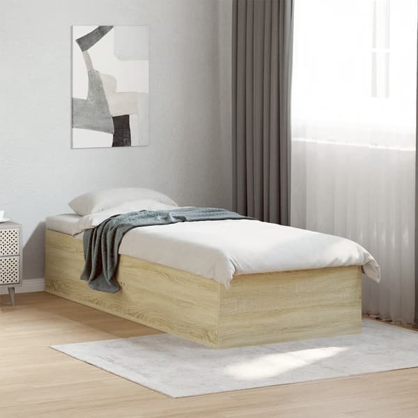 vidaXL Sengeramme sonoma eik 100x200 cm konstruert tre