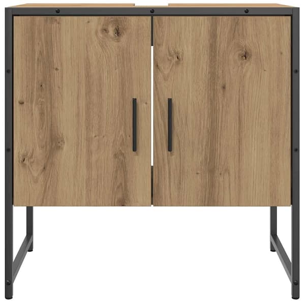 vidaXL Badeservantskap artisan eik 60x33x60 cm konstruert tre