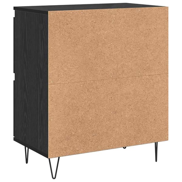vidaXL Serviesskap Svart Eik 60 x 35 x 70 cm