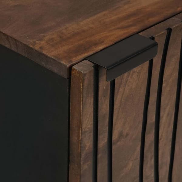 vidaXL Serviesskap Brun 40 x 33 x 75 cm heltre mango