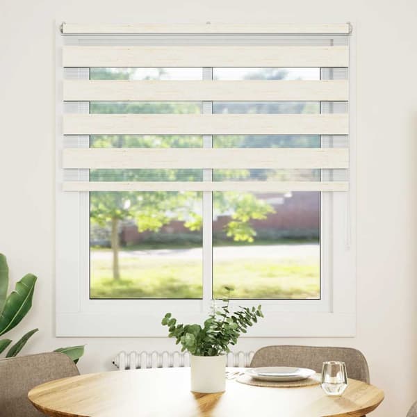 vidaXL Sebragardin marmor beige stoff bredde 120,9 cm polyester