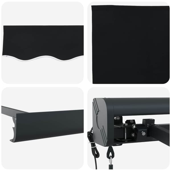 vidaXL Markis Svart 400 × 300 cm Polyester och aluminium