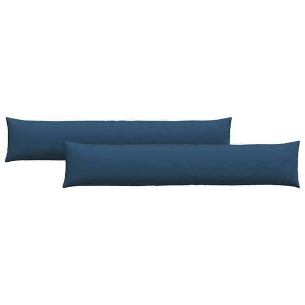 vidaXL Soffkuddar 2 st Blå 200 x 40 cm tyg