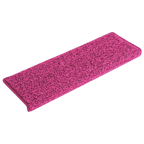 vidaXL Trappematter 15 stk 65x21x4 cm rosa rektangulær kant