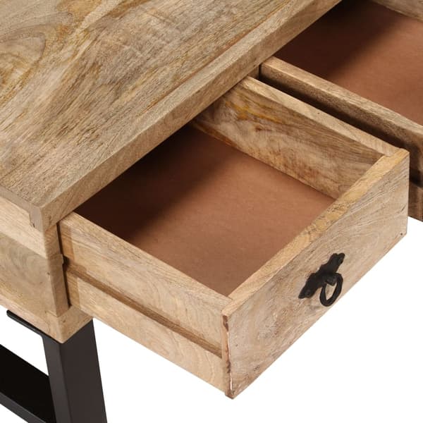 vidaXL Sofabord med 3 skuffer heltre mango 90x50x35 cm change2