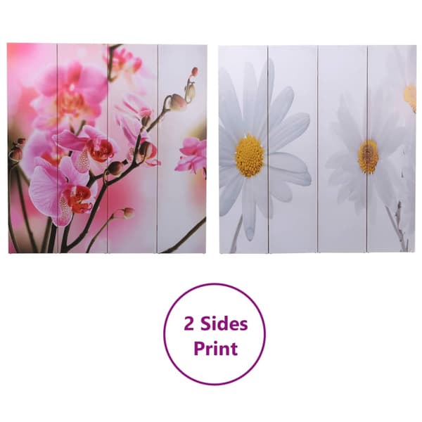 vidaXL Vikbar rumsavdelare 160x170 cm blomma