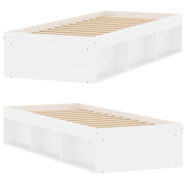 vidaXL Sengeramme hvit 75x190 cm
