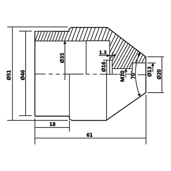 vidaXL Roterende direkte senter MT2 20 til 51 mm