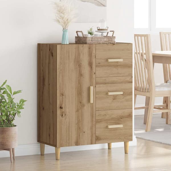 vidaXL Serviesskap Artisan Eik 34 x 69.5 x 90 cm Konstruert tre