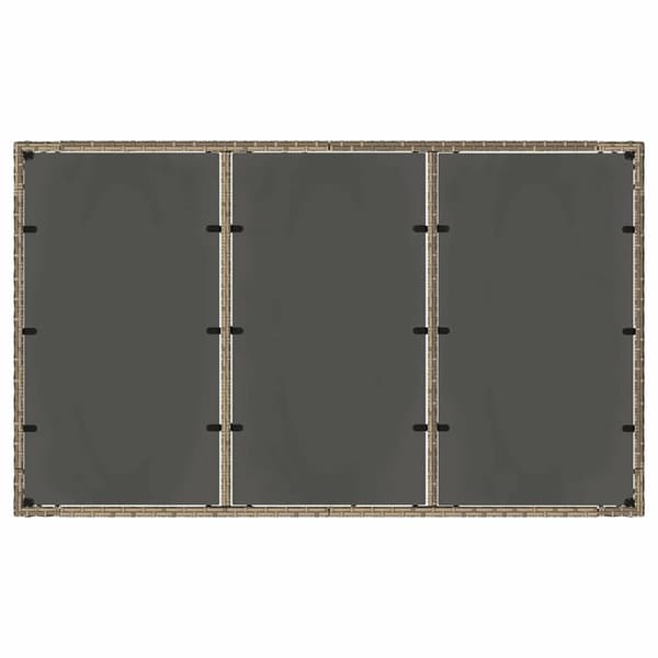 vidaXL Trädgårdsmöbelset 5 pcs Grå konstrotting