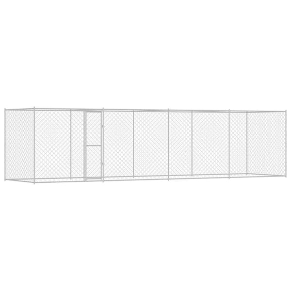vidaXL Hundebur sølv 800 x 200 x 200 cm Galvanisert Stål