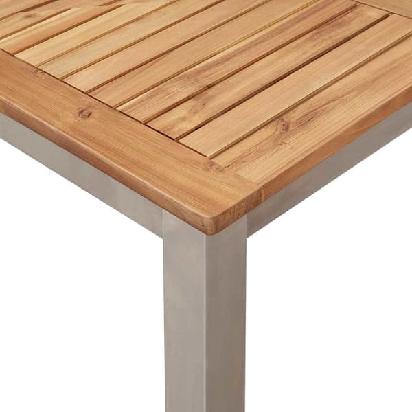 vidaXL Utendørs spisestue sett 5 pcs Brun Solid akasietre