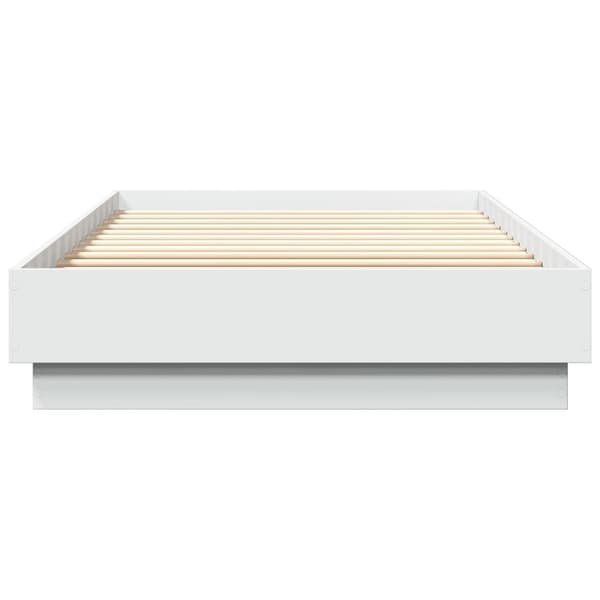 vidaXL Sengeramme med LED-lys hvit 100x200 cm