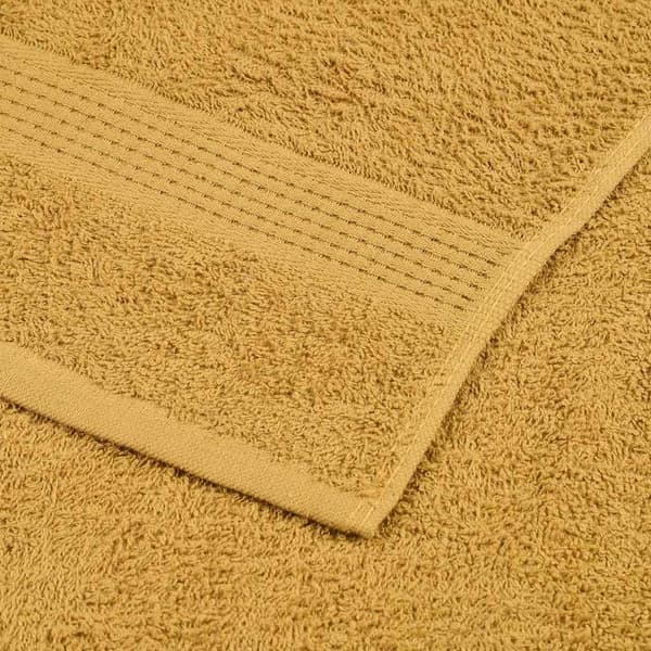 vidaXL Handdukar 12 st guld 360 gsm 100% bomull