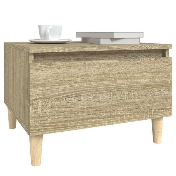 vidaXL Sidebord sonoma eik 50x46x35 cm konstruert tre