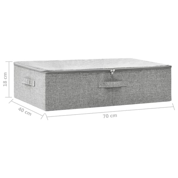 vidaXL Förvaringslåda tyg 70x40x18 cm grå