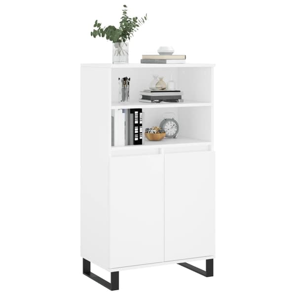 vidaXL Highboard hvit 60x36x110 cm konstruert tre