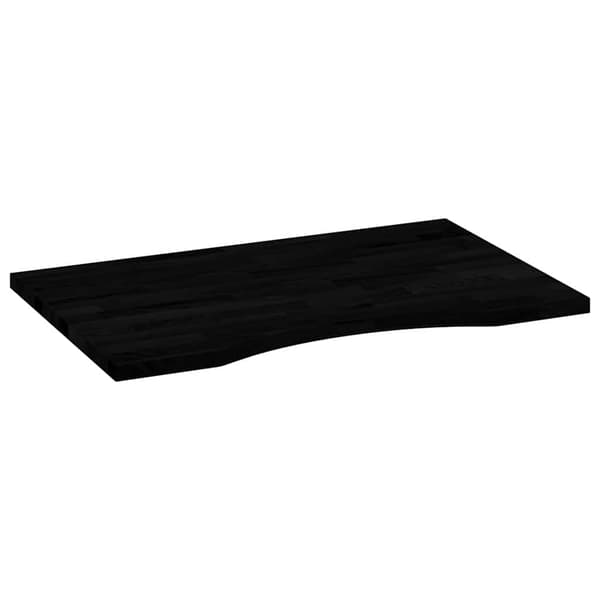 vidaXL Bordplate mørkebrun 80x50x2,5 cm rektangulær heltre eik