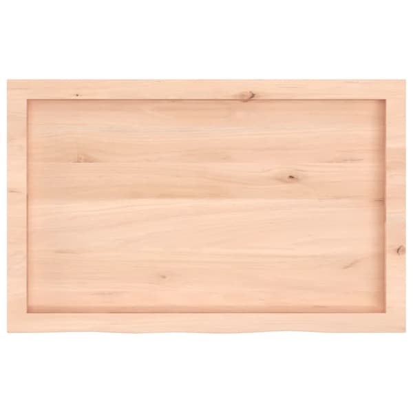 vidaXL Bordplate 80x50x(2-6) cm ubehandlet heltre eik