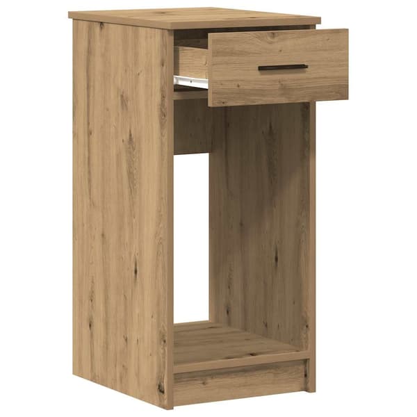 vidaXL Datatårnstativ med skuff artisan eik 35x45x77 cm