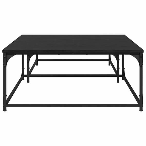 vidaXL Kaffebord 2 pcs Svart Eik Konstruert tre