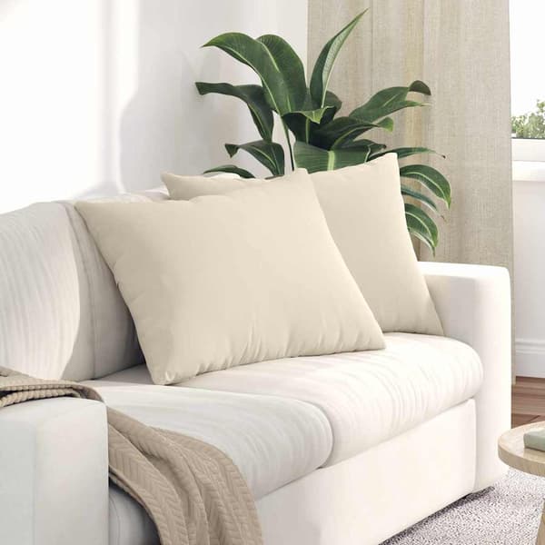 vidaXL Soffkuddar 2 st Beige 70 x 50 cm tyg