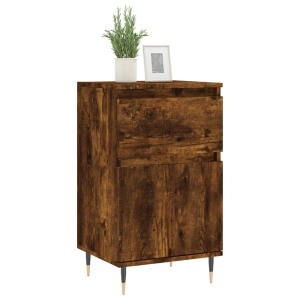 vidaXL Skjenk røkt eik 40x35x70 cm konstruert tre