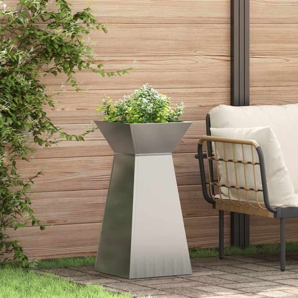 vidaXL Søyleplanter sølv 35 x 35 x 73 cm