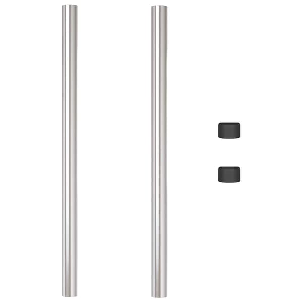 vidaXL Staketstolpar 2 pcs Silver 90 cm Pulverlackerad stål