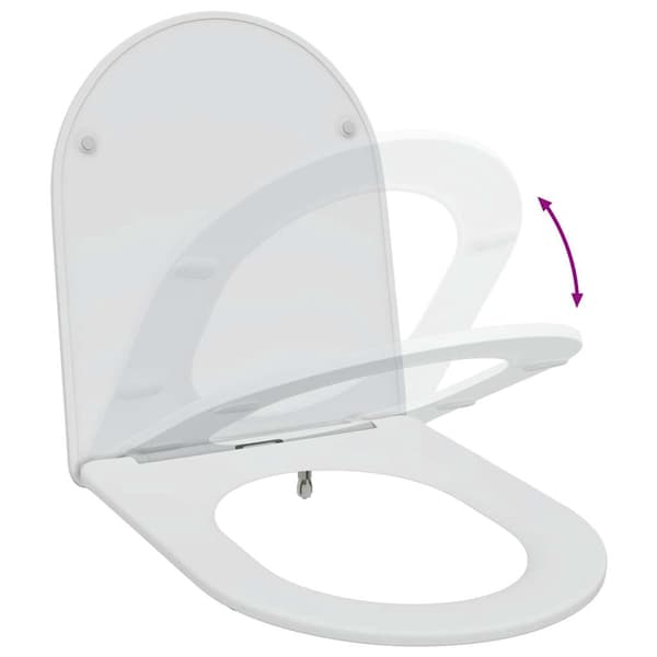 vidaXL Toalettsete Hvit 47 x 36 x 3,4 cm Duroplast