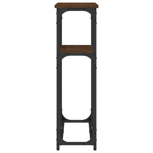 vidaXL Konsollbord brun eik 90x22,5x75 cm konstruert tre