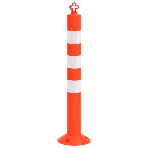 vidaXL Sperrestolper med kjede 10 stk 75 cm PE