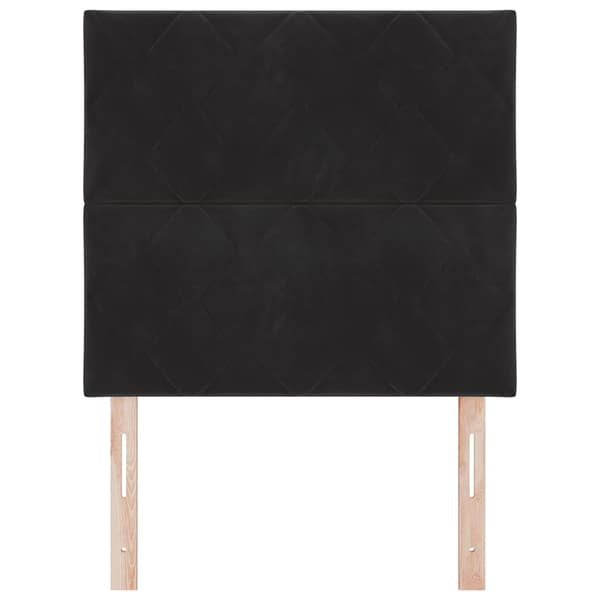 vidaXL LED huvuddyna Svart 100 cm Sammet