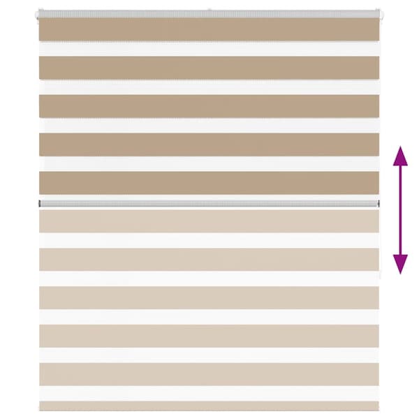 vidaXL Rullgardin zebra 130x150 cm tyg bredd 125,9 cm polyester