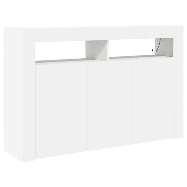 vidaXL Serviesskap Hvit 116 x 30 x 75 cm Konstruert tre