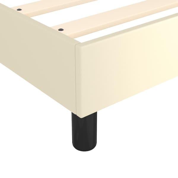 vidaXL Ramsäng gräddvit 100x200 cm konstläder