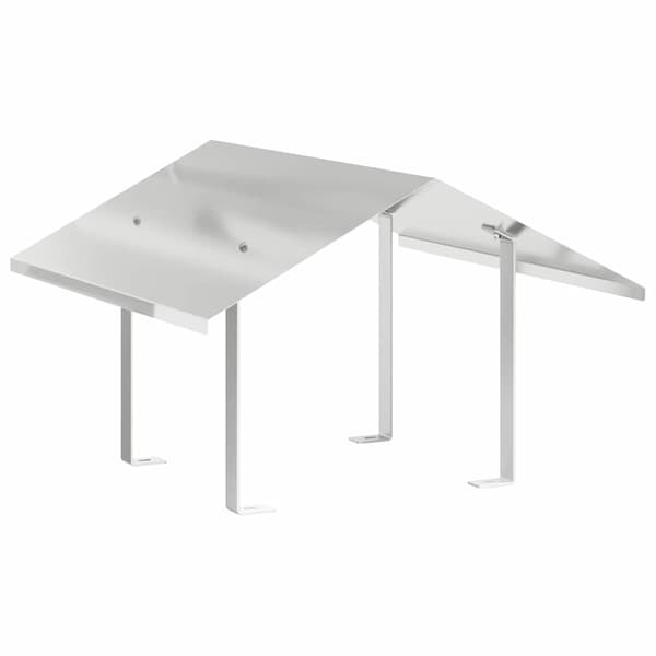 vidaXL Pipehette sølv 60 x 60 x 38 cm Rustfritt Stål