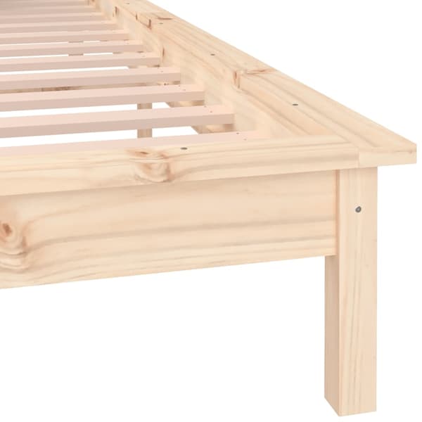 vidaXL Sengeramme med LED 160x200 cm heltre