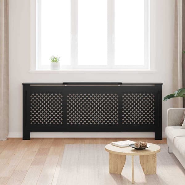 vidaXL Elementskydd MDF svart 205 cm