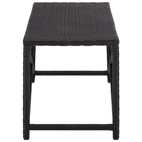 vidaXL Hagebenk 120 cm polyrotting svart
