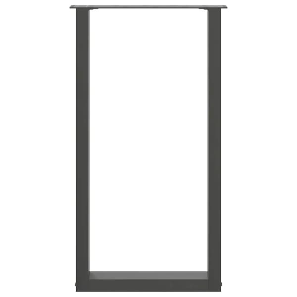 vidaXL Soffbordsben U-formade 2 st antracit 40x(90-91) cm stål