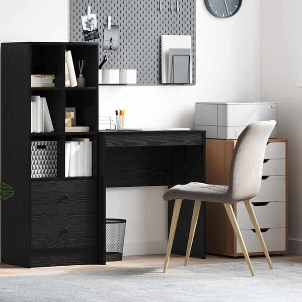 vidaXL Skrivebord Svart Eik 70 x 40 x 76 cm