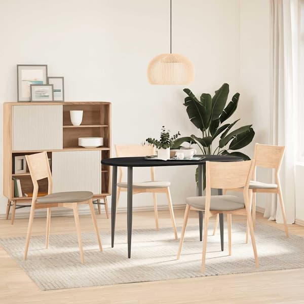 vidaXL Bordplate mørkebrun 120x60x2 cm oval heltre eik
