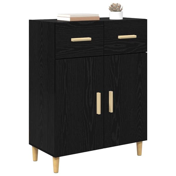 vidaXL Serviesskap Svart eik 34 x 69.5 x 89 cm Konstruert tre