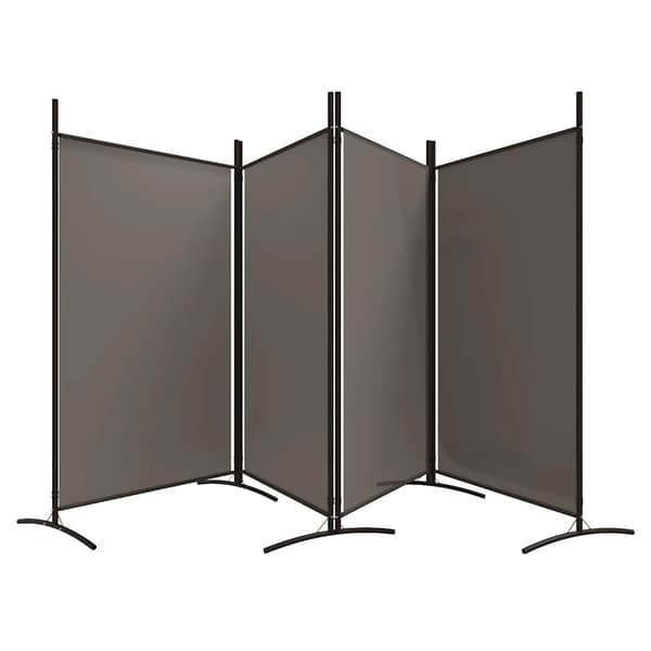 vidaXL Romdeler 4 paneler antrasitt 346x180 cm stoff