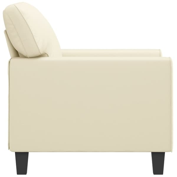 vidaXL Fåtölj Gräddvit 60 cm konstläder